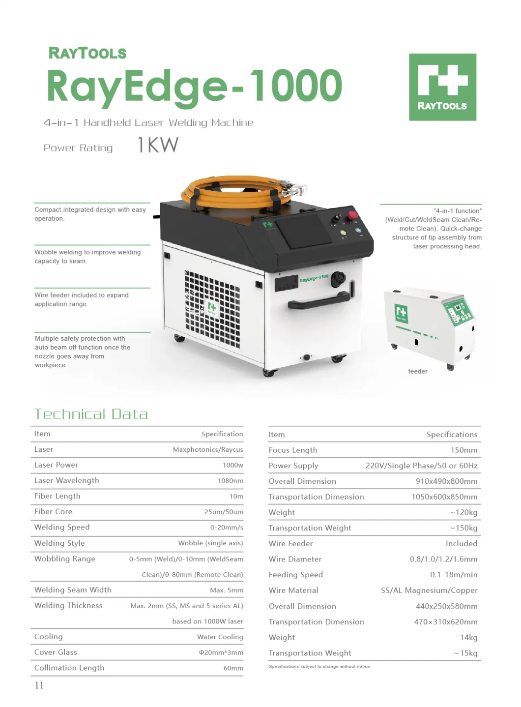 Raytools Laser Cleaning Machine Rust Removal and Metal Cutting Welding